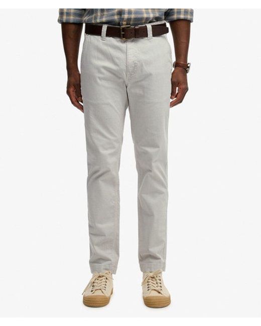 Superdry Utility Chino Broek in het Gray voor heren