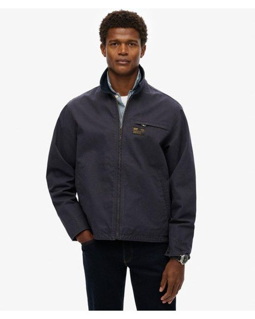 Superdry Blue & Co Cord Collar Barn Jacket for men