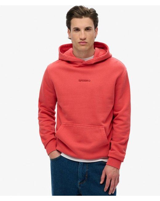 Superdry Red & Co Micro Logo Hoodie for men