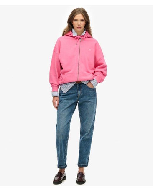 Superdry Studios Hoodie Met Rits in het Red