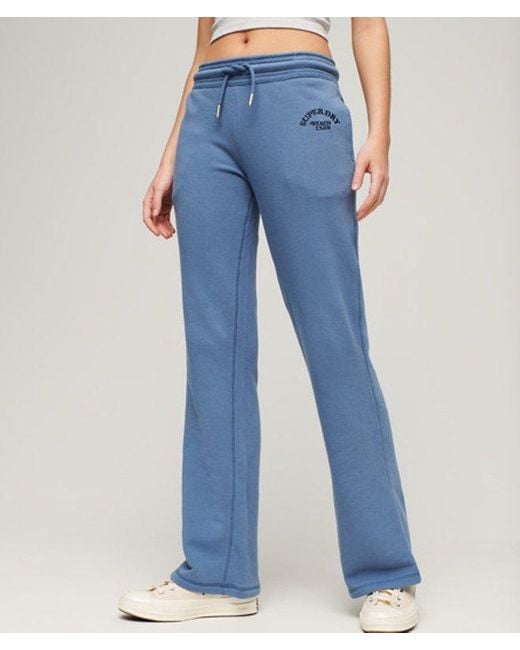 Superdry Blue Athletic Essentials Low Rise Flare joggers
