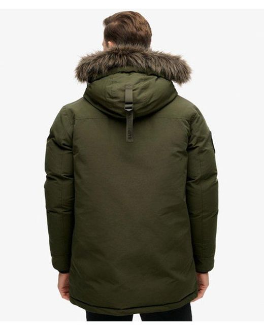 Superdry Green & Co Everest Faux Fur Parka Jacket for men