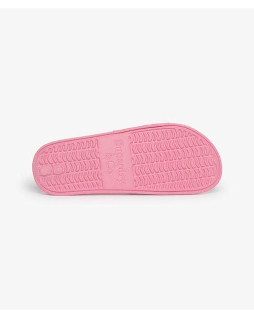 Superdry Pink & Co Pool Sliders