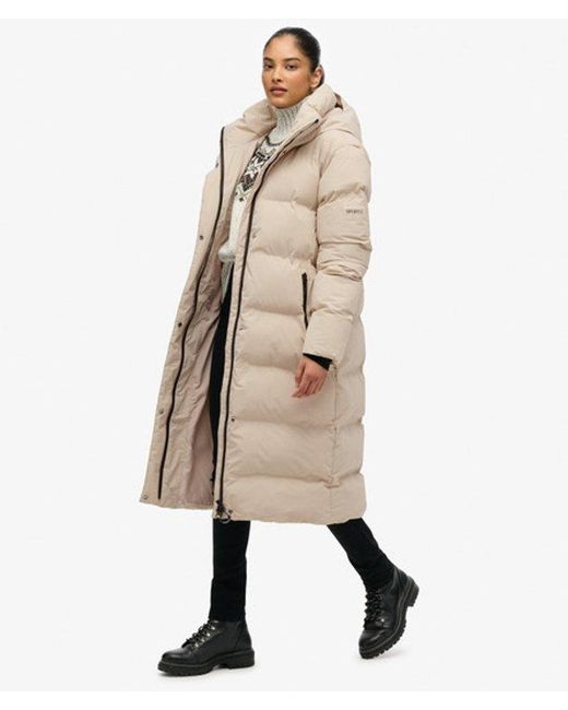 Superdry White & Co Hooded Long Puffer Jacket