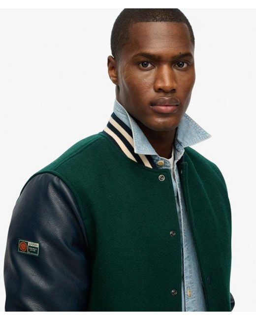 Superdry Green & Co College Bomber Jacket for men