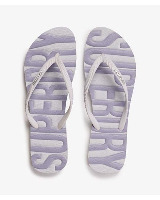 Superdry White & Co Core Logo Flip Flops