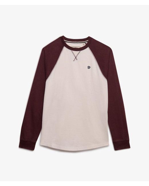 Superdry Gray & Co Vintage Athletic Baseball Top for men