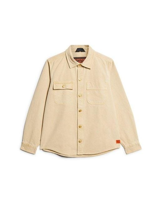 Superdry Natural Cotton Surplus Canvas Overshirt for men