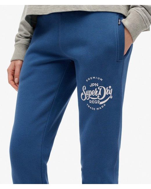 Superdry Blue & Co Premium Script Entry joggers