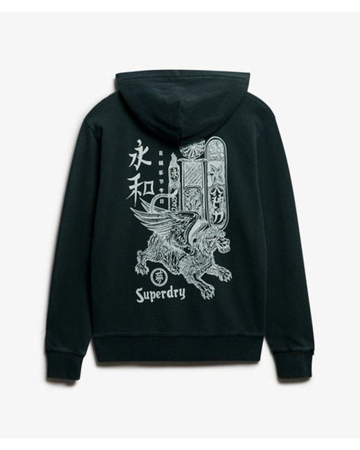 Superdry Gray & Co Tokyo Narrative Loose Hoodie for men