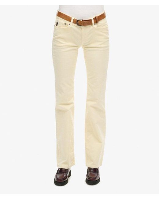 Superdry Natural & Co Low Rise Cord Flare Jeans