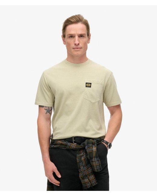 Superdry Natural & Co Contrast Stitch Pocket T-shirt for men