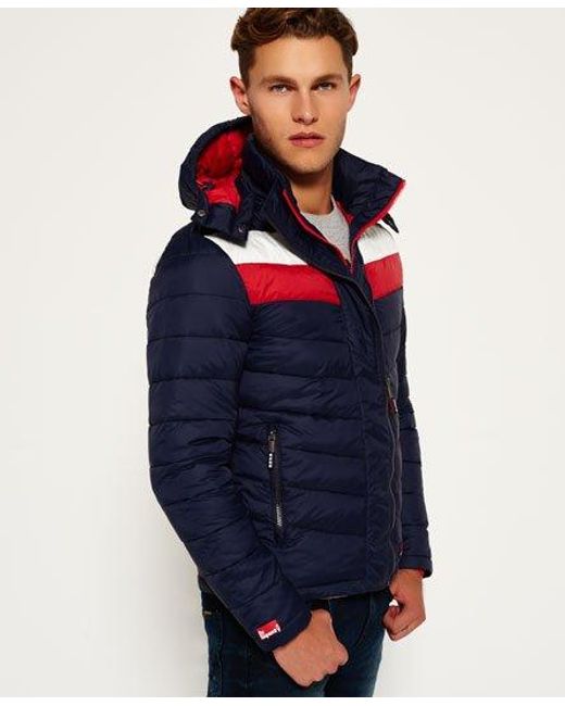 Superdry Blue Chevron Fuji Jacket Ink for men
