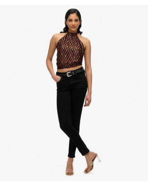 Superdry Black & Co Jacquard Halter Top