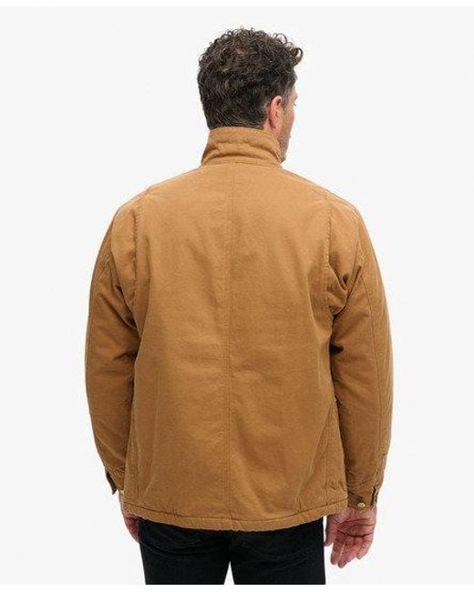 Superdry Surplus Chore Jas Met Vier Zakken in het Natural voor heren