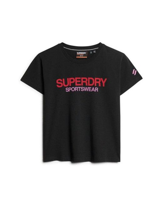 Superdry Black & Co Sportswear Logo Fitted T-shirt