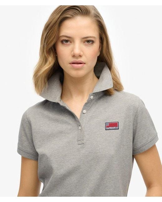 Superdry Gray & Co Athletic Essentials Graphic Polo Shirt