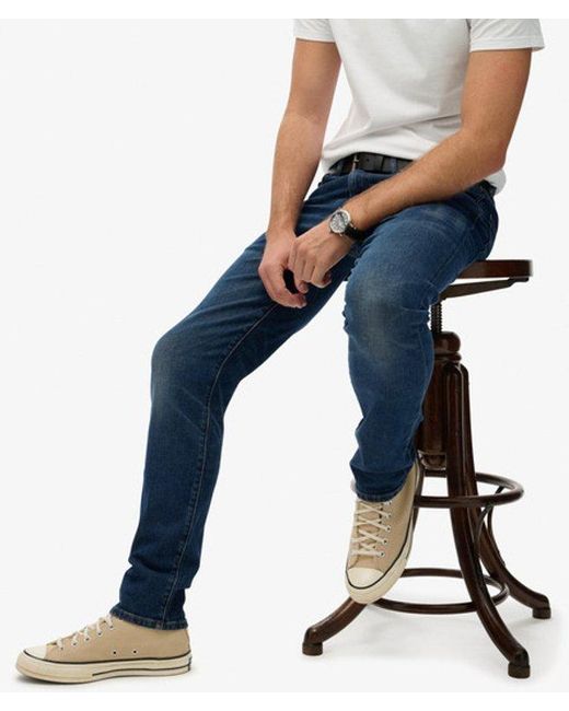 Superdry Blue & Co Organic Cotton Vintage Slim Straight Jeans for men