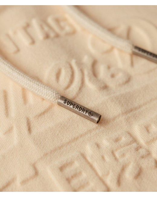Superdry Natural & Co Embossed Vintage Logo Hoodie