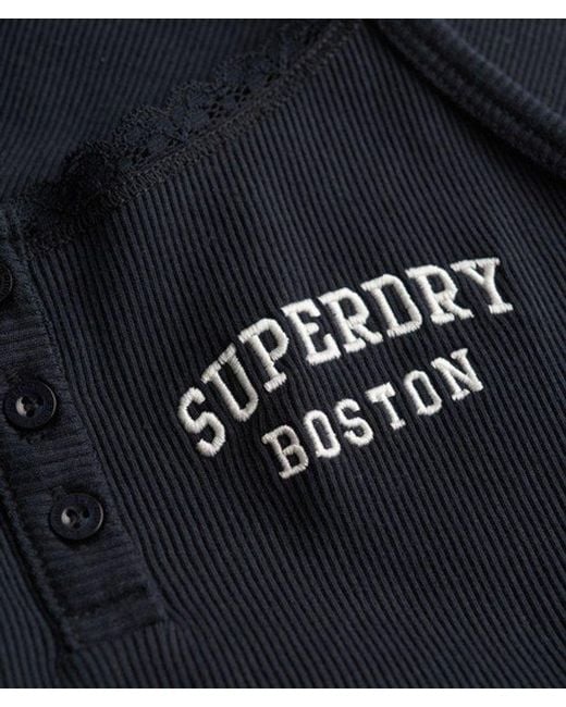 Superdry Athletic Essentials Cami Top Slanke Pasvorm in het Black