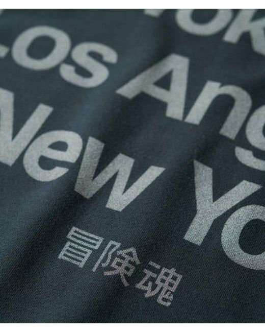 Superdry Blue & Co Oversized Core Logo City Loose Crew Sweatshirt