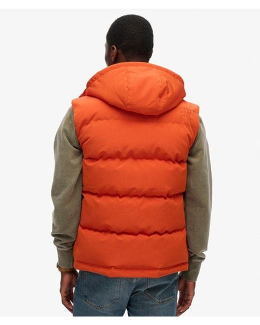 Superdry Orange & Co Everest Hooded Puffer Gilet for men