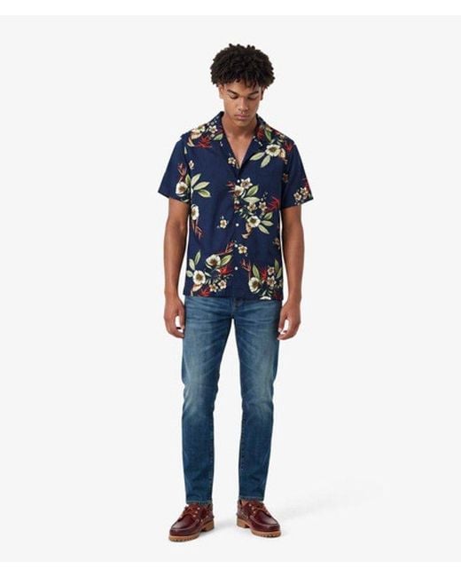 Superdry Blue & Co Hawaiian Print Short Sleeve Shirt for men