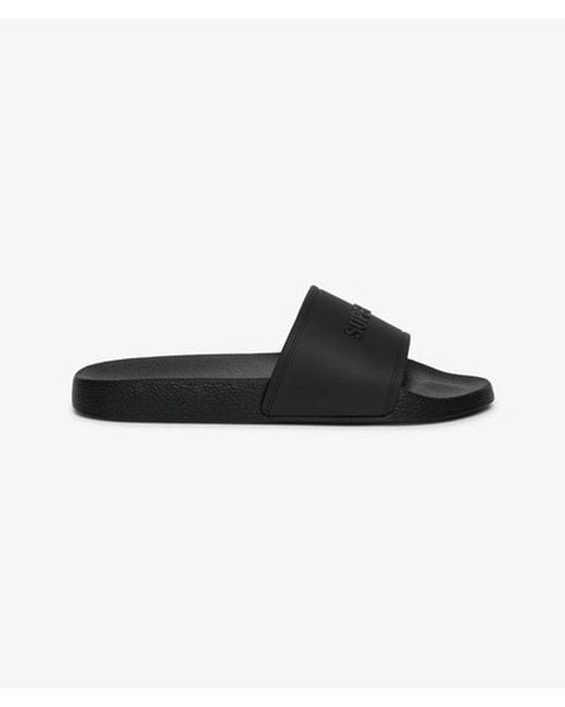 Superdry Black & Co Premium Graphic Pool Sliders for men