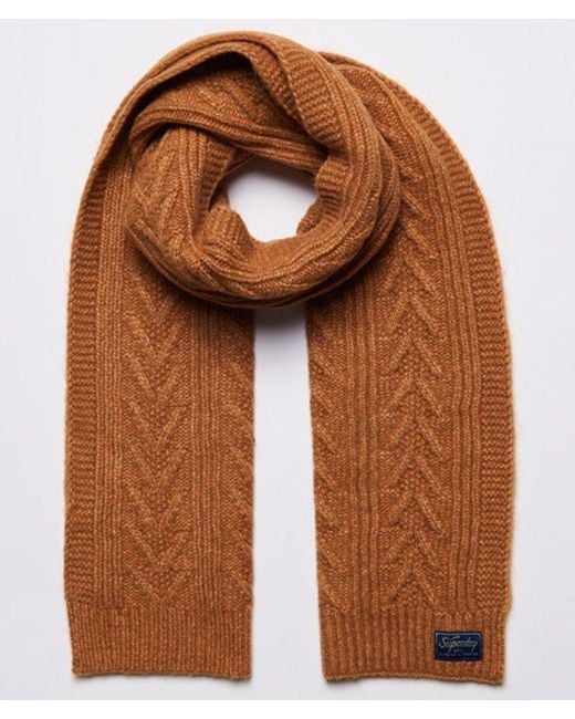 Superdry Yellow & Co Cable Lux Scarf