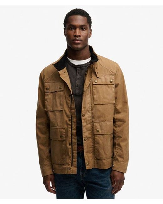 Superdry Brown & Co The Merchant Store - Racer Wax Jacket for men