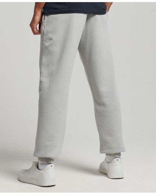 Superdry Gray Vintage Mark Joggers Cream for men