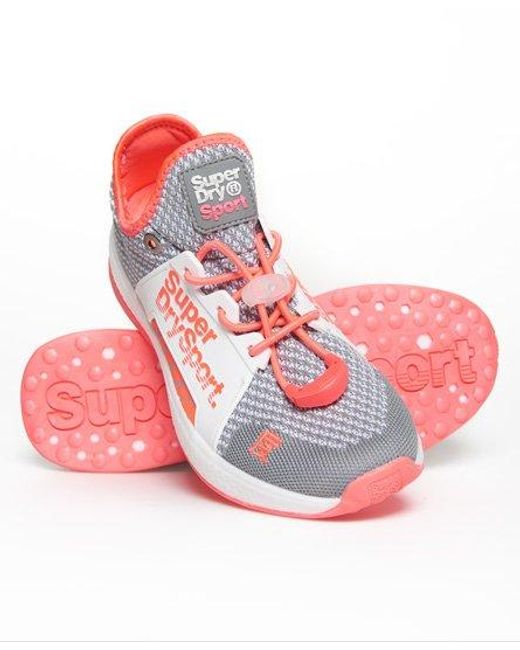 Superdry Pink Freebounce Trainers Grit