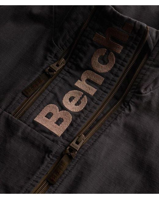 Superdry Gray Bench X & Co Bench Double Zip Funnel Ripstop Jacket