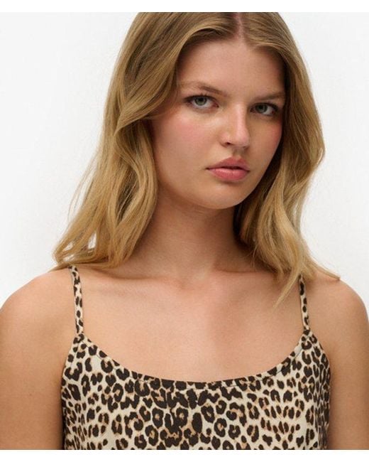 Superdry Metallic & Co Bias Cut Mini Slip Dress