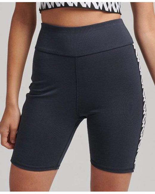 Superdry Blue Elastic Logo Cycle Shorts