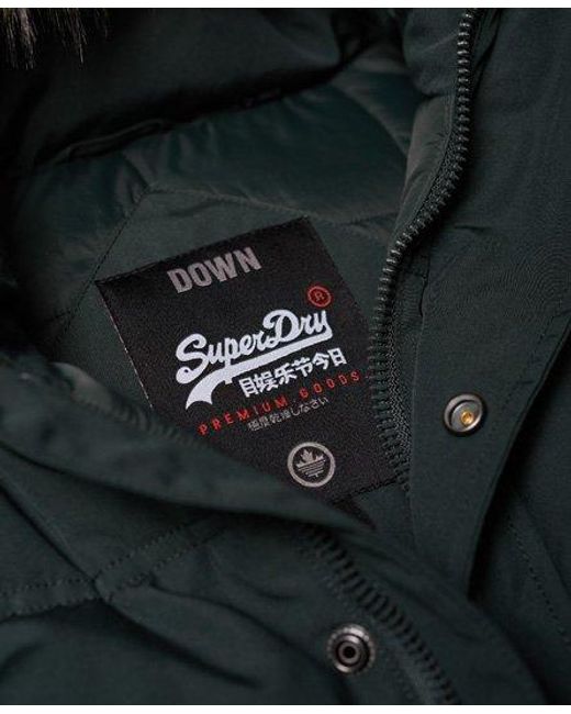 Superdry Red Rookie Down Gilet Deep Forest for men