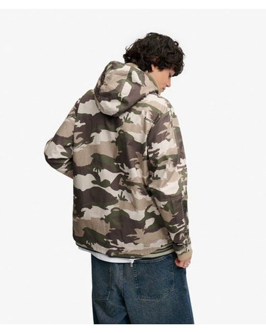 Superdry Gray Bench X & Co Bench Hooded Ripstop Jacket for men