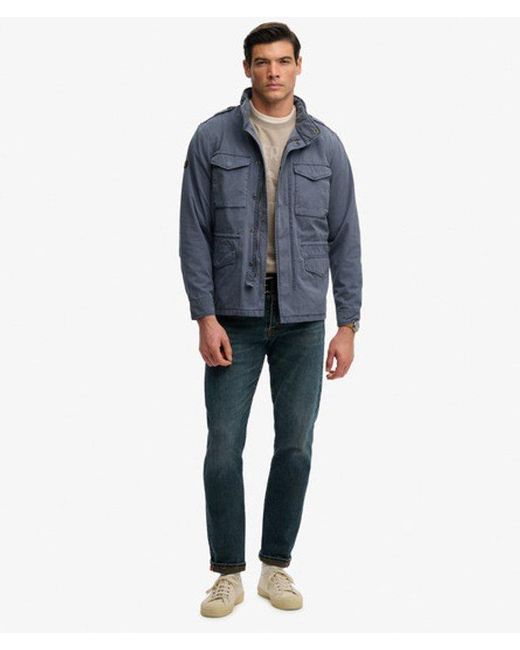 Superdry Blue Cotton M65 Jacket for men