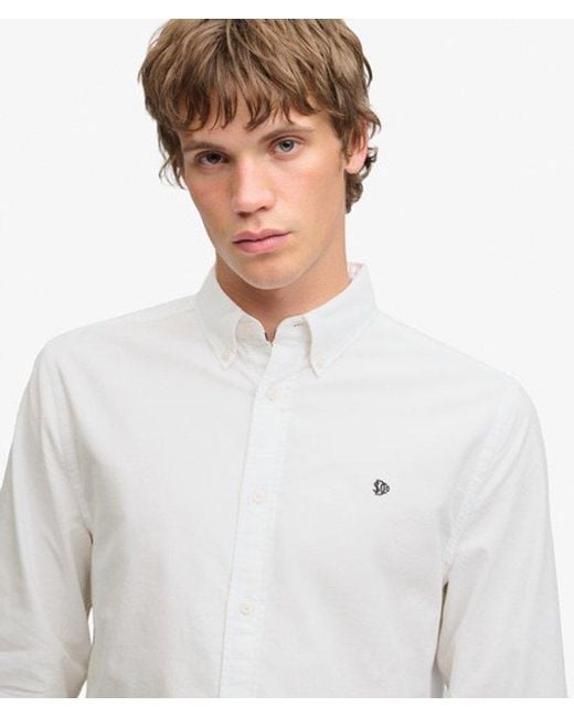 Superdry White & Co Classic Oxford Long Sleeve Shirt for men