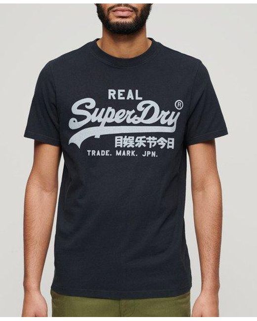 Superdry Blue Vintage Logo T-shirt for men