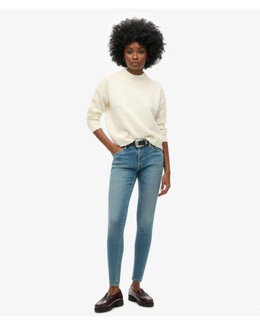 Superdry Blue & Co Organic Cotton Vintage Mid Rise Skinny Jeans