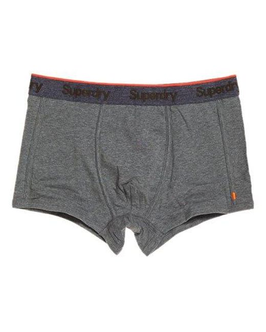 Superdry Gray Label Sports Trunks Triple Pack Dark Marl Multipack for men