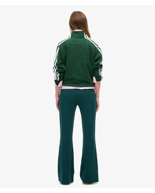 Superdry Green & Co Athletic Essentials Applique Loose Zip Track Top
