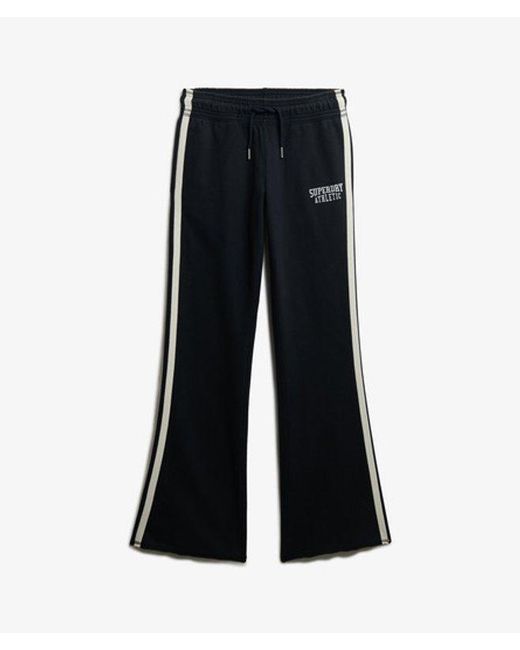 Superdry Blue & Co Athletic Stripe Flare joggers