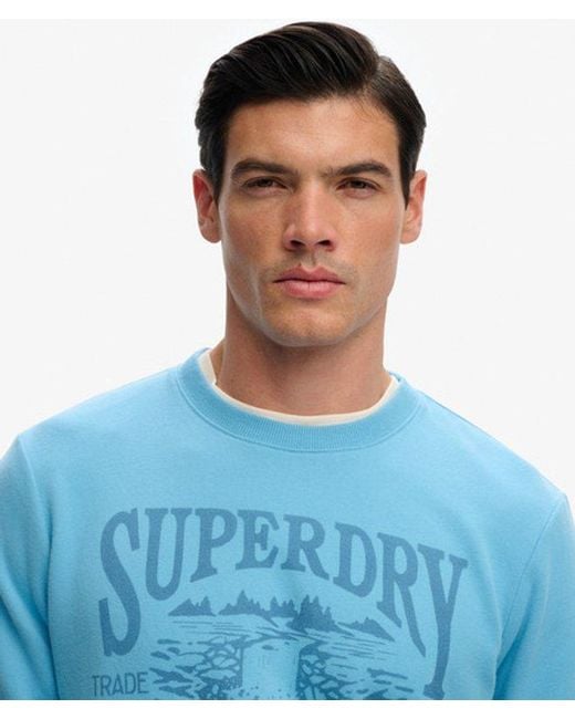 Superdry Blue & Co Retro Outdoor Relaxed Sweatshirt for men