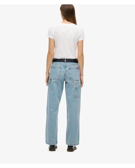 Superdry Blue & Co Mid Rise Denim Carpenter Jeans