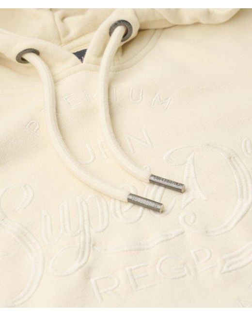 Superdry Premium Script Entry Hoodie in het White