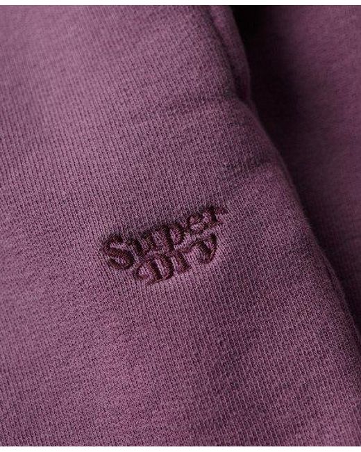 Superdry Vintage Wash Sweatshort in het Purple