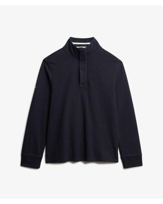Superdry Blue & Co Cotton Classics Jersey Half Zip Sweatshirt for men