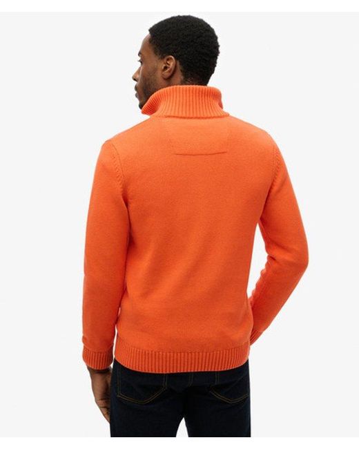 Superdry Orange & Co Cotton Classics Half-zip Knitted Jumper for men